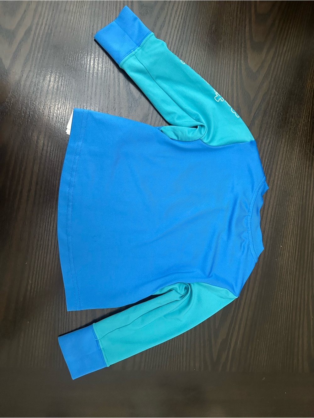 Patagonia Blue and Teal Kids Long-Sleeve Rashguard - Picture 2 of 3